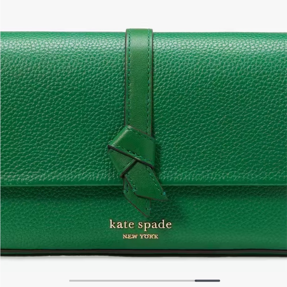 NWT KATE SPADE NEW YORK Emerald Green Knott Crossbody Bag - Picture 5 of 7